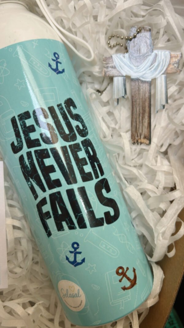 Botella Sport 700ML Jesús Nunca Falla Blue