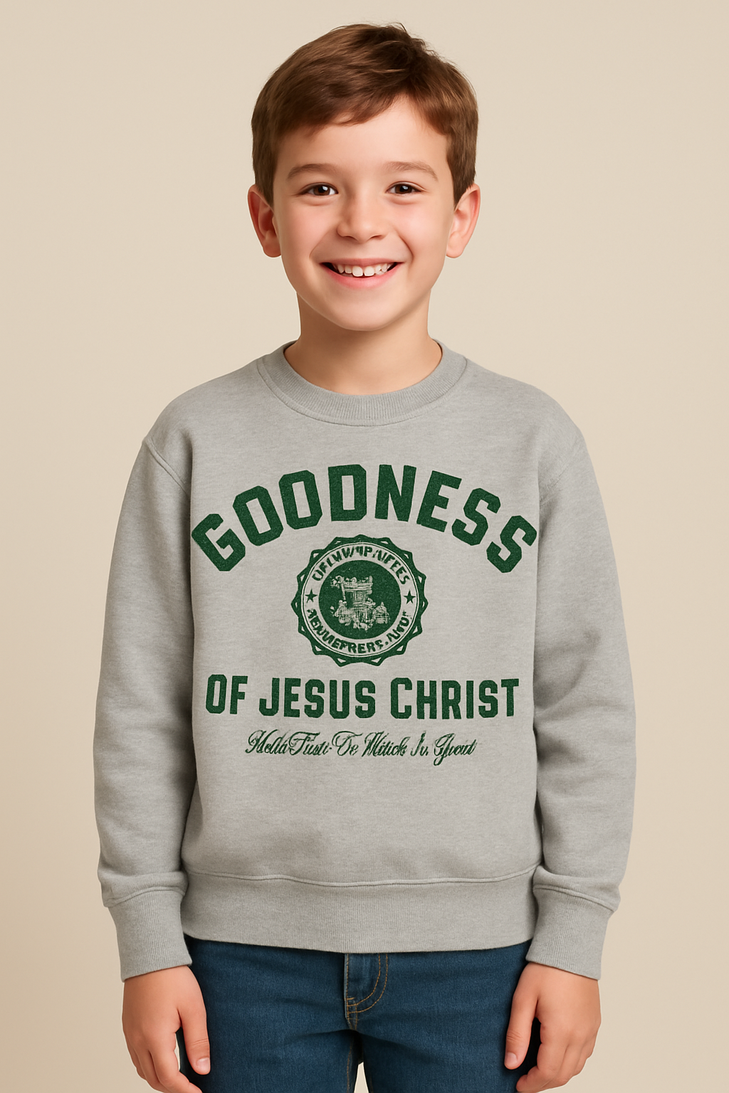 Polerón Infantil Talla 14 Traducción “La Bondad de Jesucristo”