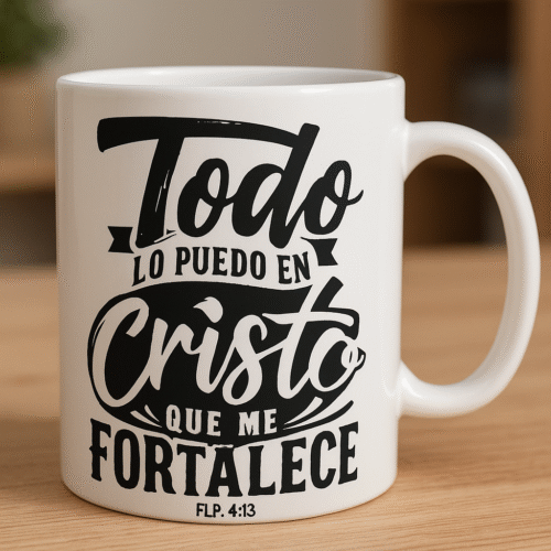 54D87688-EF1B-49F3-89D6-16136A114ACA Taza Todo lo Puedo en Cristo