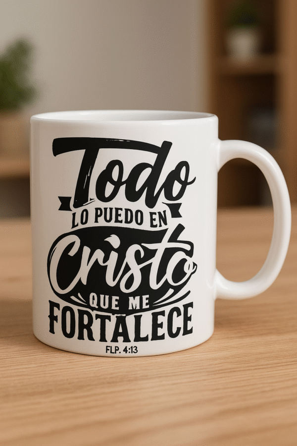 54D87688-EF1B-49F3-89D6-16136A114ACA Taza Todo lo Puedo en Cristo