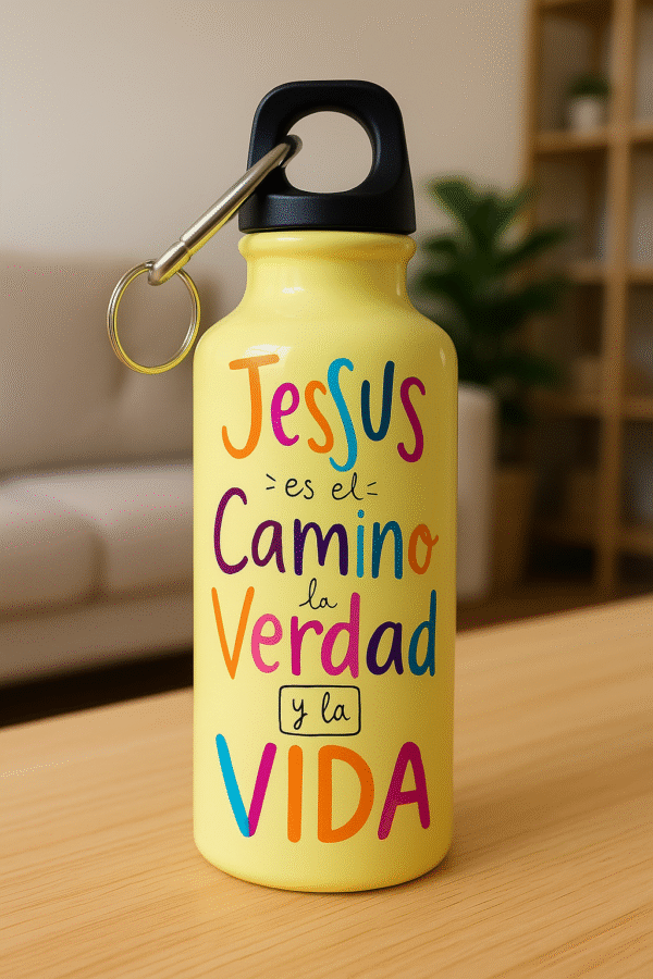 9F276B0B-392A-4D13-8B6A-BD31A86B119D Cantimplora 600ML Camino-Verdad-Vida