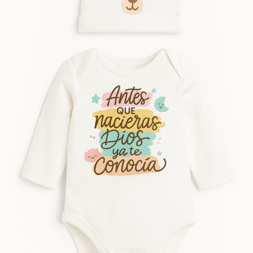 Body + Gorrito Ovejita "Antes que nacieras" Niña