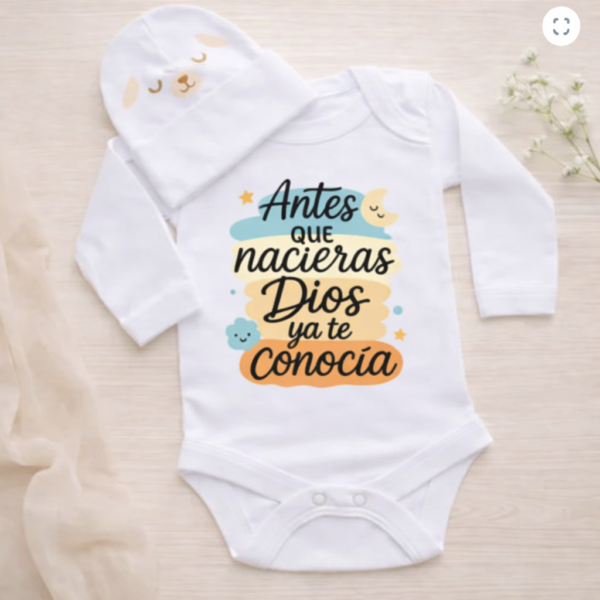 Body + Gorrito Ovejita "Antes que nacieras" Niño