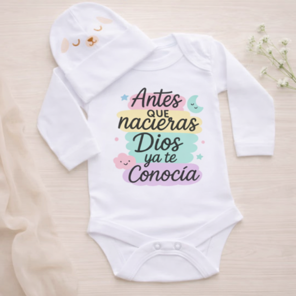 Body + Gorrito Ovejita "Antes que nacieras" Niña
