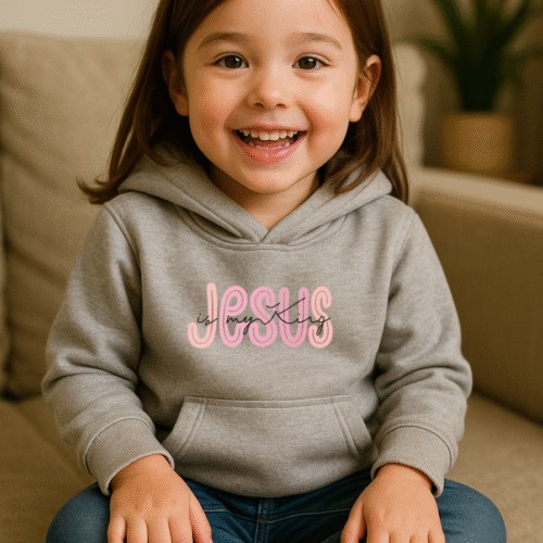 Untitled design Polerón Infantil Talla 4 "Jesús es mi Rey"