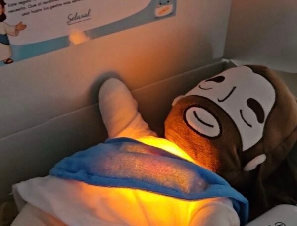 Peluche Jesús Respira Celeste