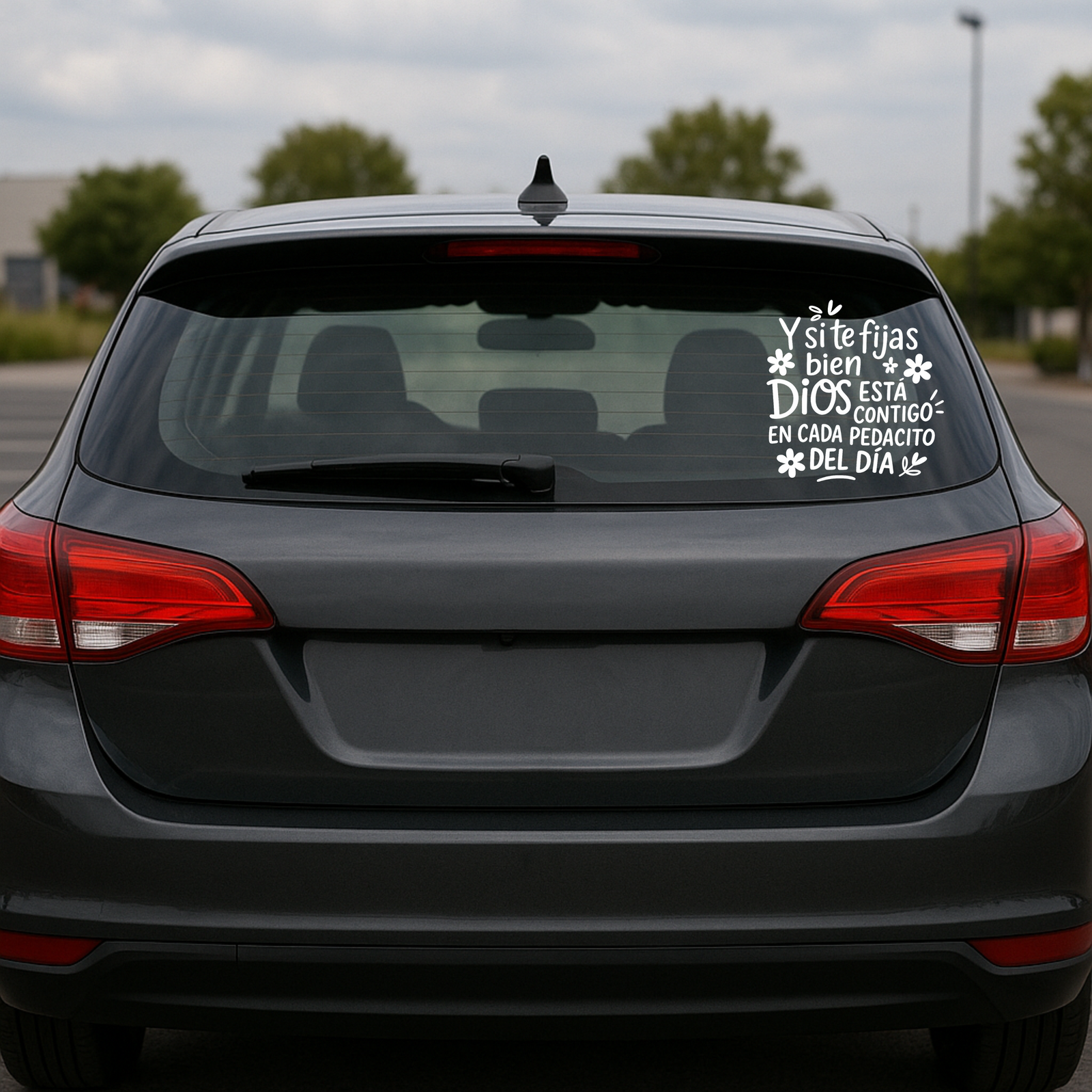 9 Adhesivo de Auto Cristiano (DTF) Pedacito del Día