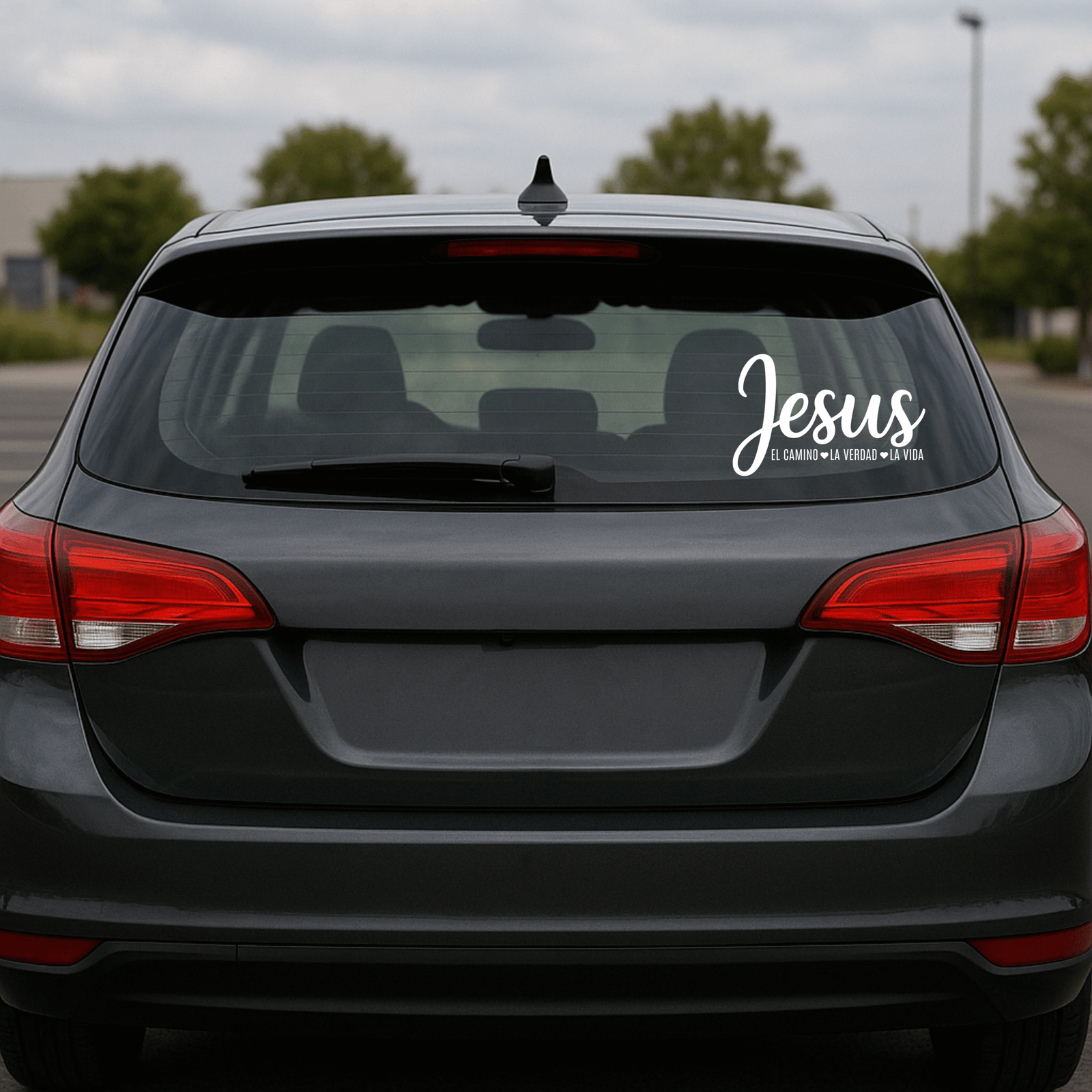 Adhesivo de Auto Cristiano (DTF) Camino, Verdad y Vida
