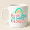 Taza 11oz Florece blanca