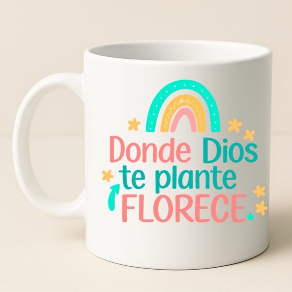 Taza 11oz Florece blanca