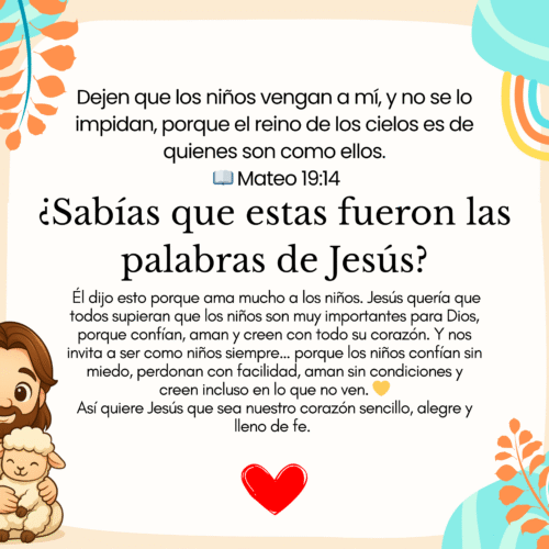 sean como nios 14x20 Tarjeta Sean como Niños