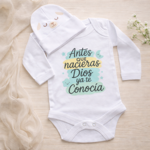 Body Unisex Antes que Nacieras + gorrito