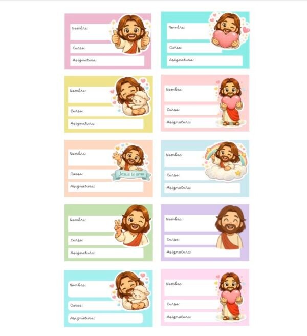 18 etiquetas escolares cuadernos y libros niñas