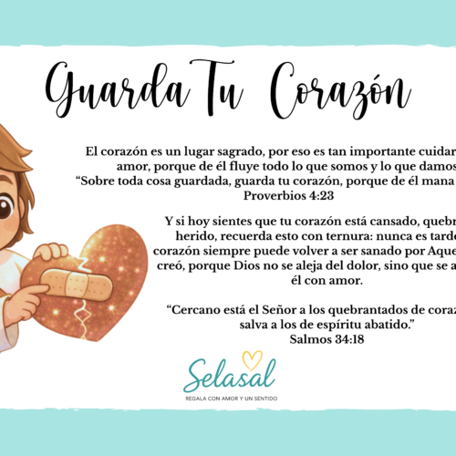 Tarjeta Guarda tu corazón