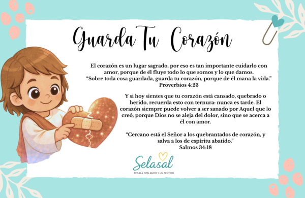 Tarjeta Guarda tu corazón