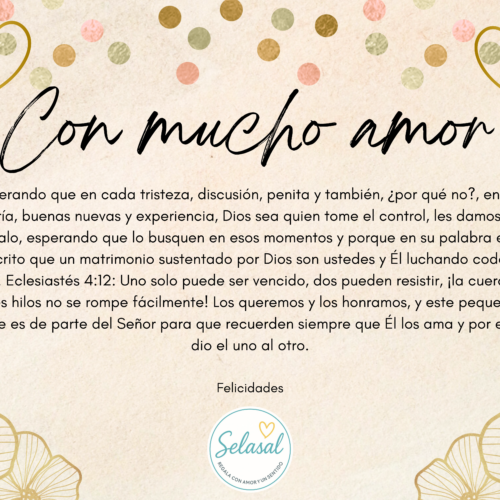 Tarjeta Cuando Dios es el centro