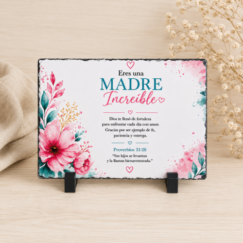 Cuadro roca Día de la Madre Flores