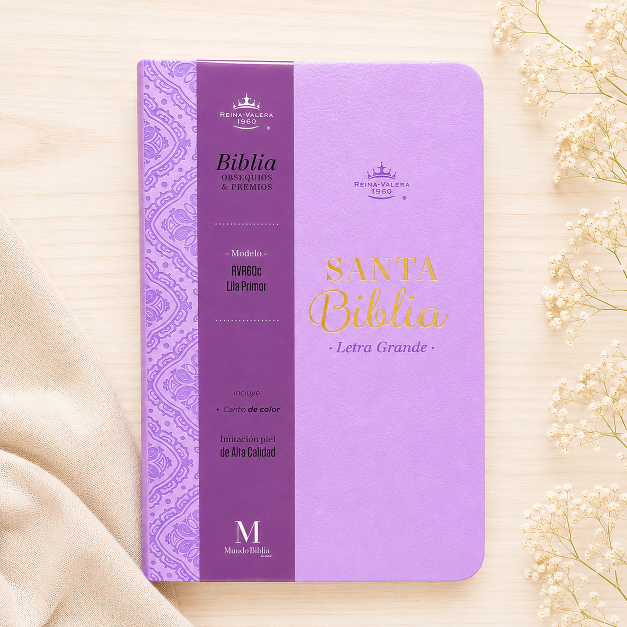Biblia imitación piel Lila
