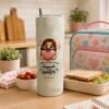 Vaso tumbler 20oz con bombilla metálica