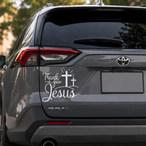 Adhesivo auto Gracias Jesús