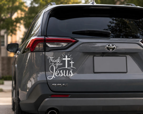 Adhesivo auto Gracias Jesús