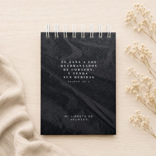 Libreta de apuntes Él sana a los quebrantados de corazón