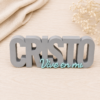 Figura decorativa Cristo Vive en Mí Gris