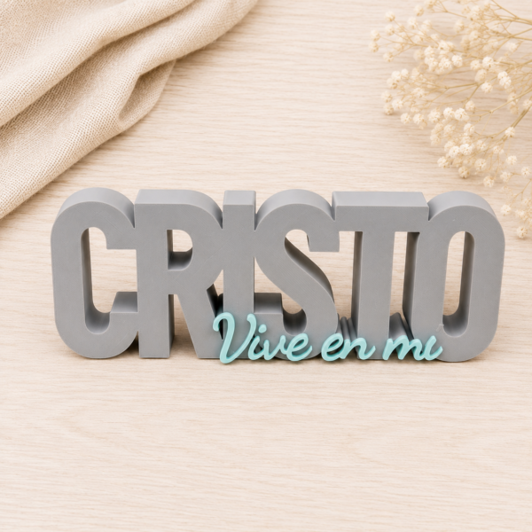 Figura decorativa Cristo Vive en Mí Gris