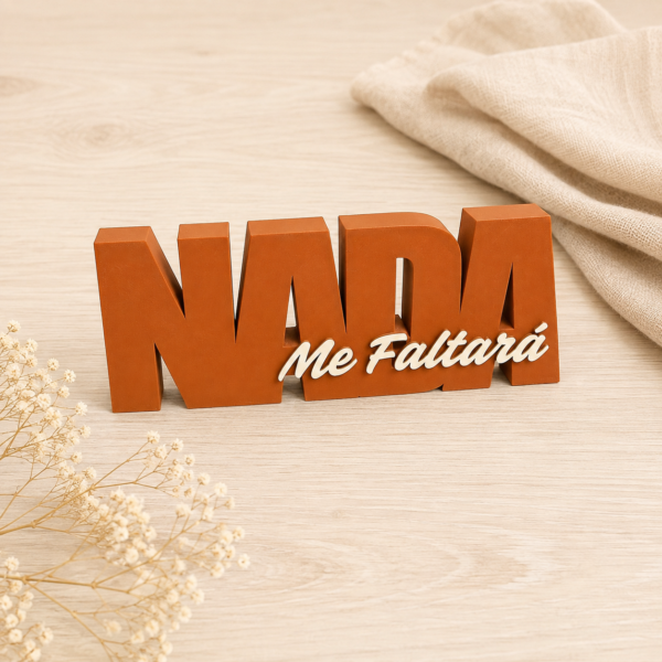 Figura Decorativa Nada me Faltará Café